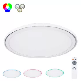   Globo SAMU 48122D2 távirányítós mennyezetlámpa, 30W LED, 2700-6500K, 2400 lm + 6W RGB LED