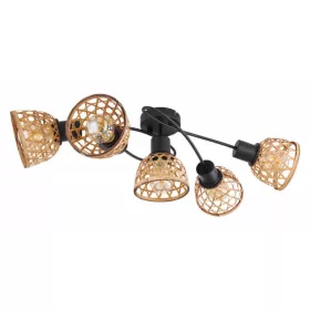   Globo WENNA 54053-5D mennyezetlámpa bambusz búrával, 5x15W E27