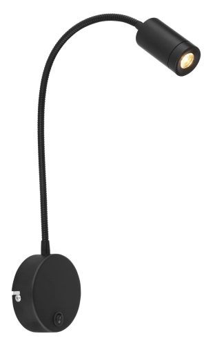 Globo MILLY 57311B falilámpa flexibilis szárral, kapcsolóval, 1x3W LED, 3000K, 107 lm