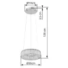 Globo MUCKY 67162-30 távirányítós függeszték K5 kristály dekorral, 30W LED, 2700-6000K, 383-1920 lm