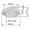 Globo MUCKY 67162-50D távirányítós mennyezeti lámpa K5 kristállyal, 50W LED, 2700-6000K, 633-3965 lm