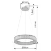 Globo MUCKY 67162-50 távirányítós függeszték K5 kristály dekorral, 50W LED, 2700-6000K, 521-2995 lm