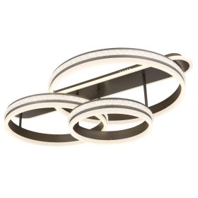   Globo GROUNI 67314-75 távirányítós mennyezeti lámpa akril kristállyal, 75W LED, 2700-6000K, 480-3820 lm