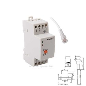 Kanlux AZ-10A TH35 sínre szerelhető alkonykapcsoló