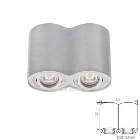 Kanlux Bord DLP-250-AL mennyezeti lámpa, 2x50W GU10