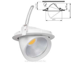   Kanlux Hima MCOB 30W-NW-W LED mélysugárzó, 2100 lm, 45°, 4000K