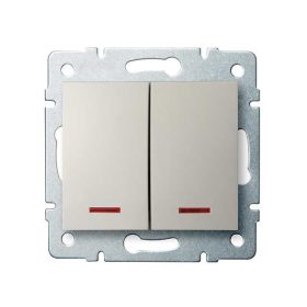   MOWION LOGI 02-1023-103-KR, jelzőfényes dupla nyomókapcsoló