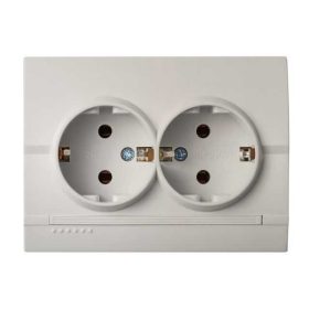   MOWION LOGI 02-1270-103-KR, Schuko földelt dupla dugalj, komplett