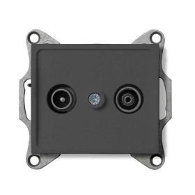   MOWION LOGI 02-1320-041-GR, antenna csatlakozó TV/FM aljzat, átmenő