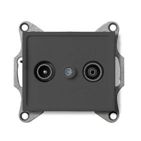   MOWION LOGI 02-1330-041-GR, antenna csatlakozó TV/FM aljzat, végzáró