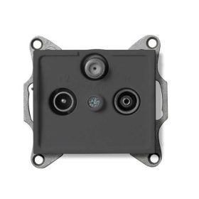   MOWION LOGI 02-1350-041-GR, antenna csatlakozó TV/R/SAT aljzat, végzáró