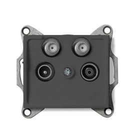   MOWION LOGI 02-1590-041-GR, antenna csatlakozó TV/R/SAT/SAT aljzat, végzáró