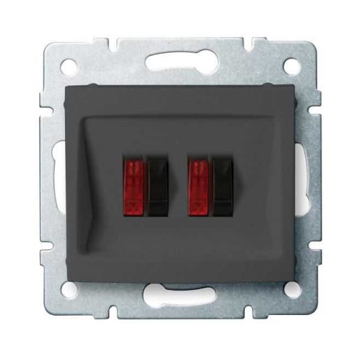 MOWION LOGI 02-1820-041-GR, dupla hangszóró csatlakozó aljzat (4 kivezetéssel)