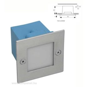   Kanlux Taxi SMD L C/M-WW süllyesztett lépcsővilágító lámpa, 0,6W LED, 3000K, 10 lm