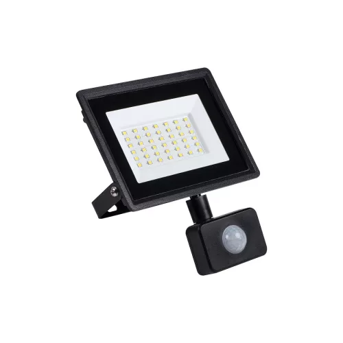 Kanlux GRUN NV LED-30B-SE mozgásérzékelős reflektor, 30W LED, 4000K, 2650 lm, IP44