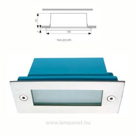   Kanlux Taxi LED12PR WH süllyesztett lépcsővilágító lámpa, 1,5W LED