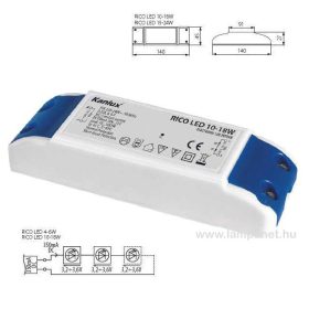   Kanlux Rico LED 7302 elektronikus LED transzformátor, 10-18W