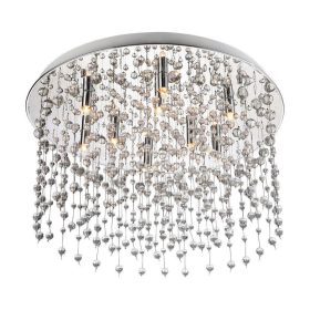 Luxera Rain 32320 kristály mennyezeti lámpa, 9x28W G9