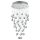 Luxera Norr 62411 kristály mennyezeti lámpa, 4x50W GU10