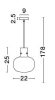 Nova Luce Cinzia függeszték, 12W E27, NL-9236650