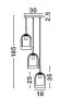 Nova Luce Velor függeszték, 3x12W E27, NL-9236735