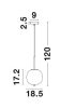 Nova Luce Lato függeszték, 5W E14, NL-9624074