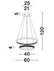 Nova Luce Preston 9862852 függeszték, 60W LED, 3000K, 3113 lm