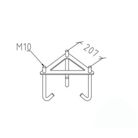 Norlys kandeláber rögzítő elem beton alaphoz, NO-305