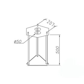 Norlys kandeláber rögzítő elem föld alaphoz, NO-306
