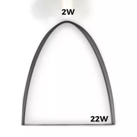   Prezent STERO 31652 kültéri falilámpa, 22+2W LED, 4000K, 1800 lm
