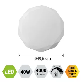   Prezent IRIDIO 71343 mennyezetlámpa, 40W LED, 3000K-4000K-6500K, 4000 lm