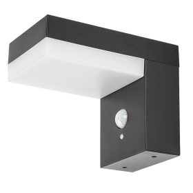   Rábalux Zrebar 77009 napelemes, mozgásérzékelős kültéri falilámpa, 6W LED, 4000K, 450 lm, IP44