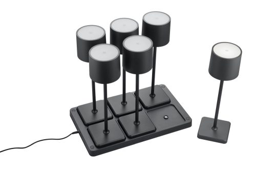 Trio Fernandez R54096632 6db-os tölthető kültéri asztali lámpa dokkolóval