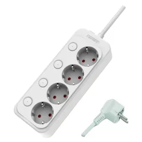   Ultratech EK43P 4-es elosztó kapcsolókkal, gyermekvédelemmel, 3m, 3x1,5mm2, 3680W