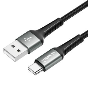   Ultratech P03 adat- és töltőkábel USB-A/USB-C, 1m, fekete
