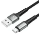 Ultratech P03 adat- és töltőkábel USB-A/USB-C, 1m, fekete