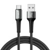 Ultratech P03 adat- és töltőkábel USB-A/USB-C, 1m, fekete