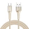 Ultratech P05 adat- és töltőkábel USB-A/USB-C, 1m, bézs