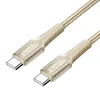 Ultratech P06 adat- és töltőkábel USB-C/USB-C, 1m, bézs