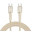 Ultratech P06 adat- és töltőkábel USB-C/USB-C, 1m, bézs