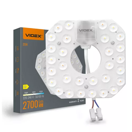 Videx LED modul mennyezetlámpához, 20W, 3000K-4000K-6500K, 2700 lm