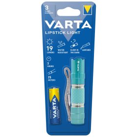 Varta Lipstick elemlámpa 19 lm, 1xAA, 25m, türkiz